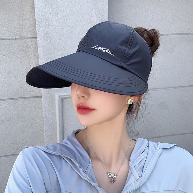 Embroidered Cap Lettering Visor