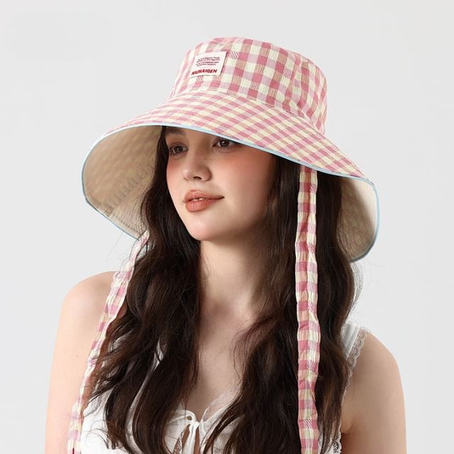 Applique Hat Boonie Plaid