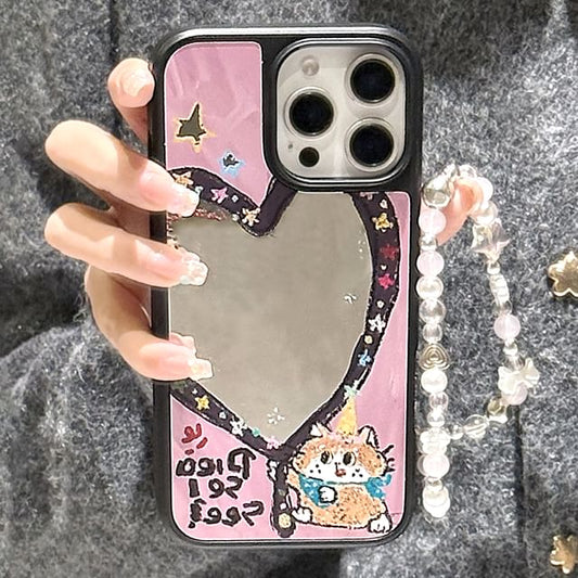 Phone Star / Mirror Heart Bead Case Shape Strap Set