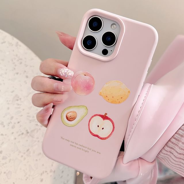 Case Fruit Phone Bead Print Strap Set /
