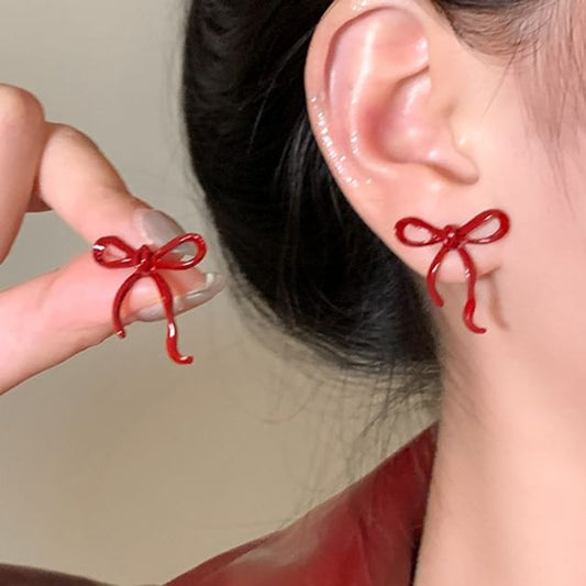 Stud Bowknot Earring Silver 925 Sterling