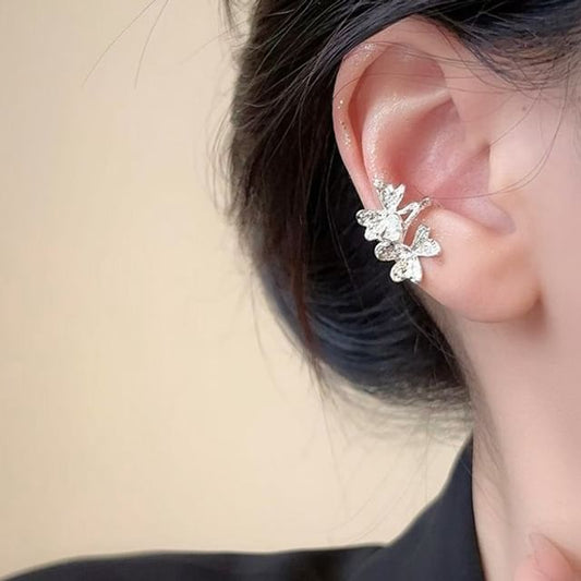 Rhinestone Ear Leaf Cuff