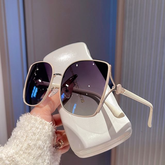 Oversized Square Polished Cloth Set Cleaning Pouch Case Metal Frame / Sunglasses