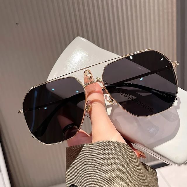 Set Case Cleaning Double Sunglasses / Bridge Pouch Cloth Polished Frame Metal