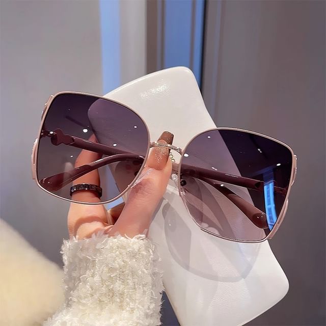 Oversized Square Polished Cloth Set Cleaning Pouch Case Metal Frame / Sunglasses