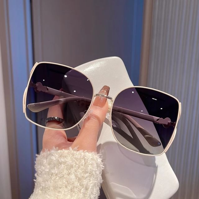 Oversized Square Polished Cloth Set Cleaning Pouch Case Metal Frame / Sunglasses