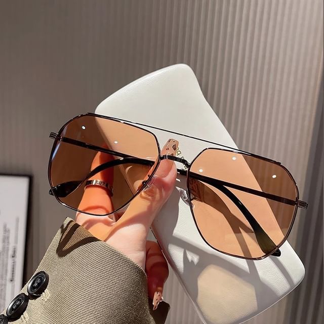 Set Case Cleaning Double Sunglasses / Bridge Pouch Cloth Polished Frame Metal