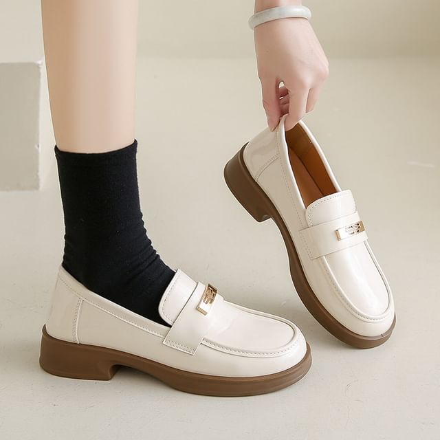 Platform Loafers Patent Leather