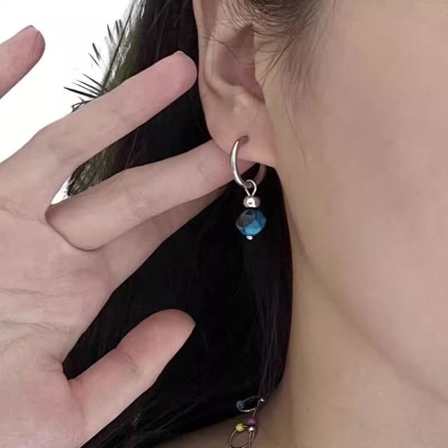 Faux Gemstone Alloy Drop Earring