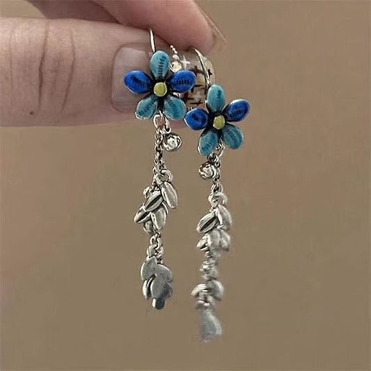 Dangle Earring Floral Alloy