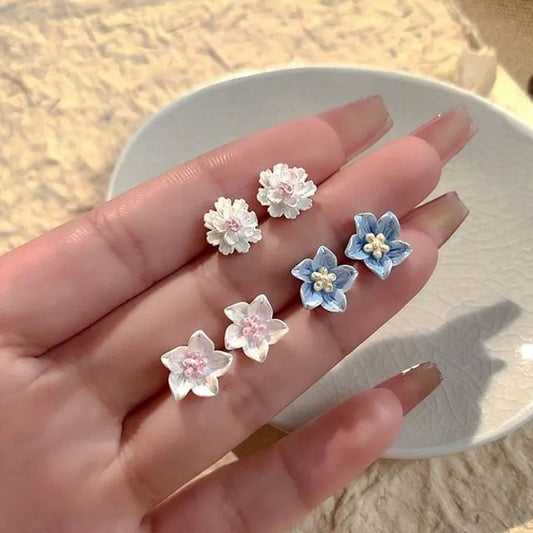 Stud Alloy Floral Set Designs) Pairs: (Various Earring 3 of
