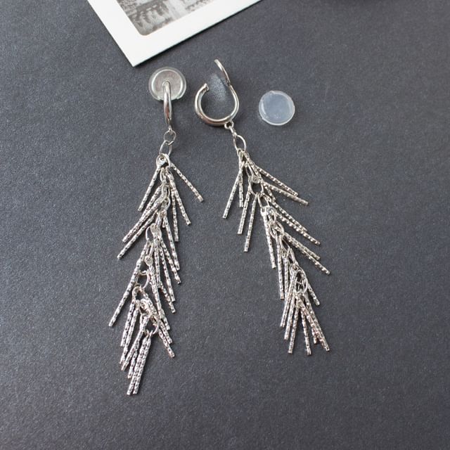 Earring Fringed Drop Clip-On /