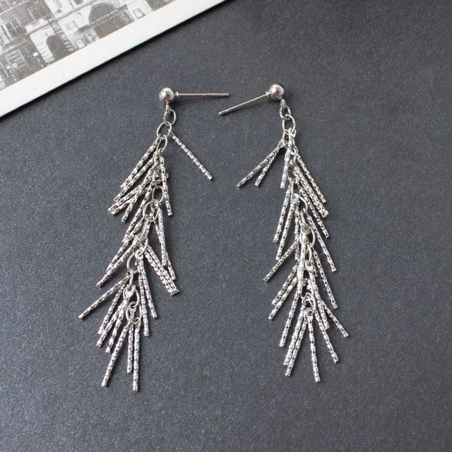 Earring Fringed Drop Clip-On /