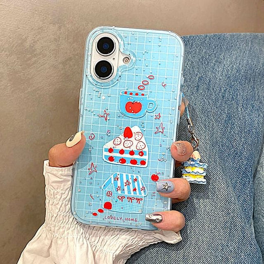 Phone Cake Strawberry Plaid Case