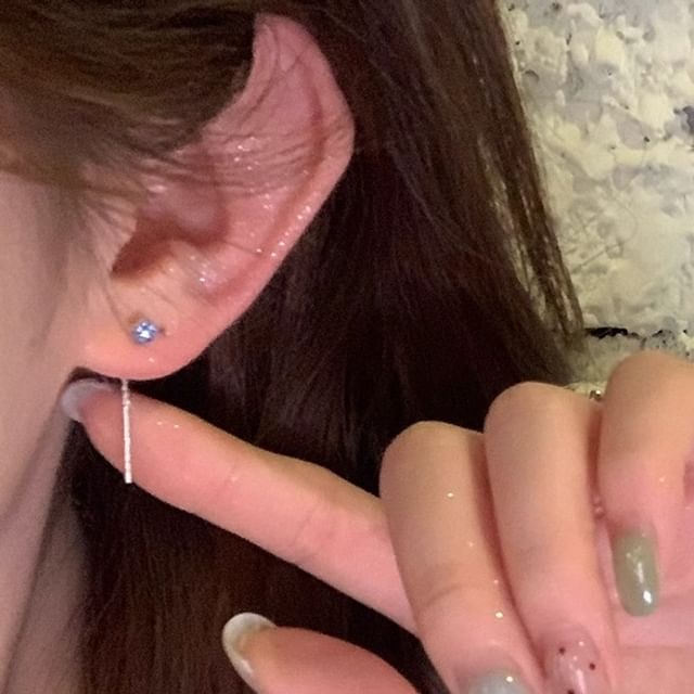 Earring Threader Flower Rhinestone