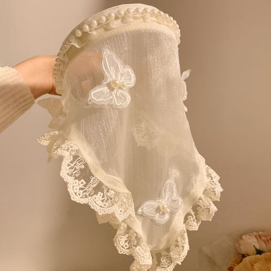 Butterfly Lace Trim Applique Headband