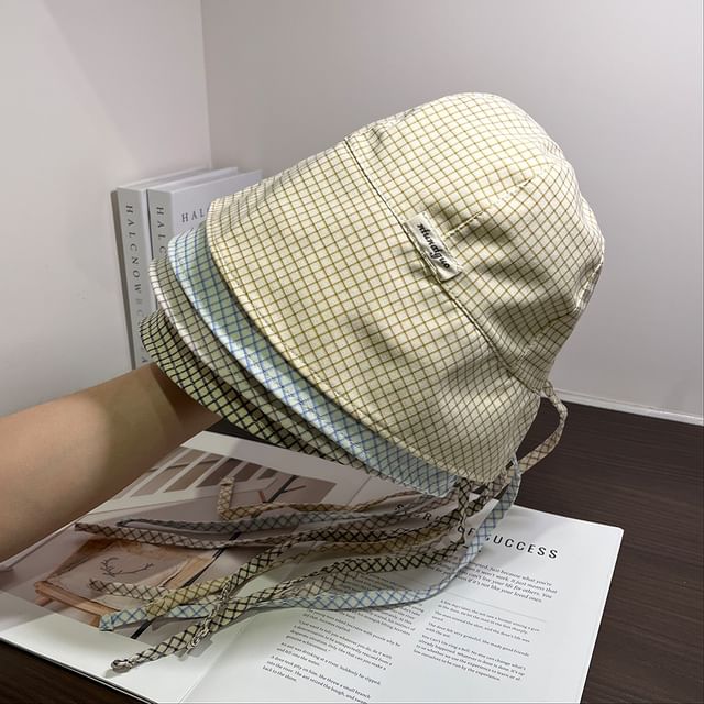 Plaid Cloche Hat