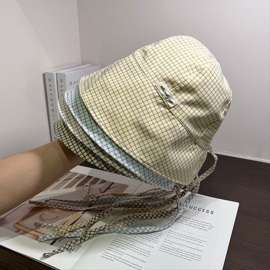 Plaid Cloche Hat