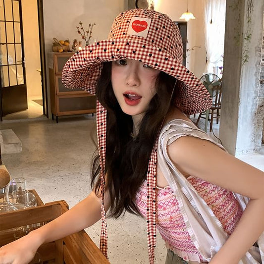 Applique Boonie Hat Plaid