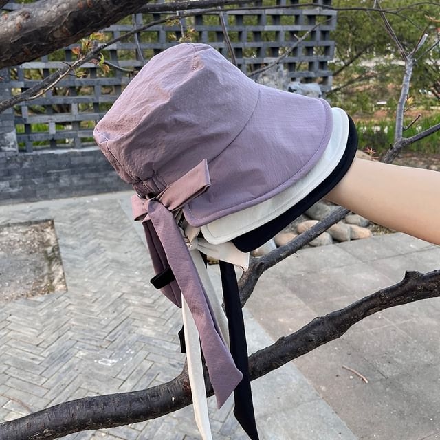 Bow Bucket Hat Plain
