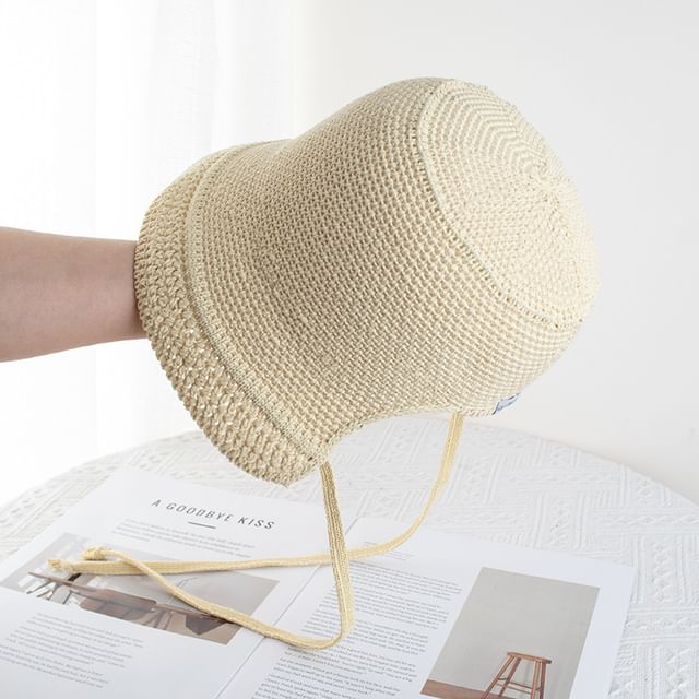 Plain Textured Hat Cloche