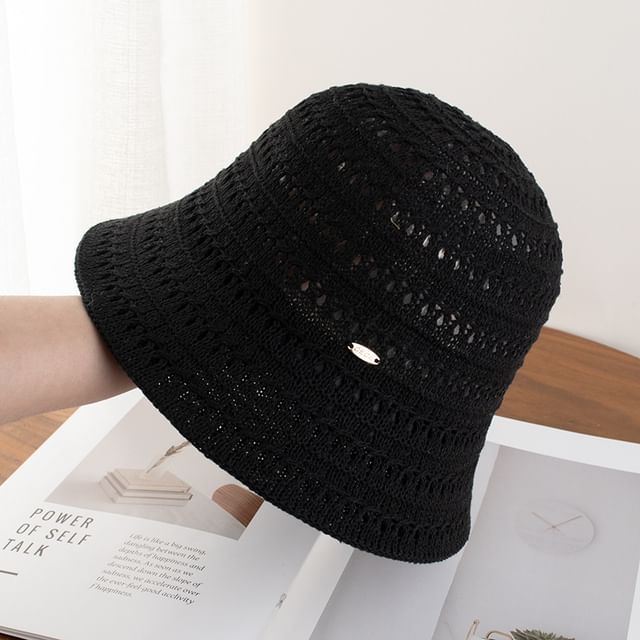Textured Cloche Plain Hat