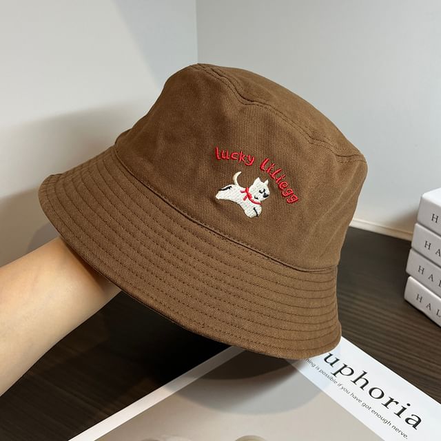 Hat Embroidered Dog Bucket
