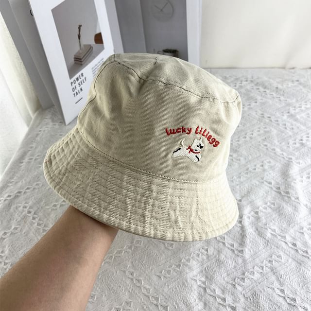 Hat Embroidered Dog Bucket