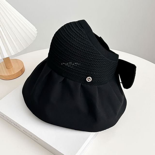 Print Sun Hat Straw Bow