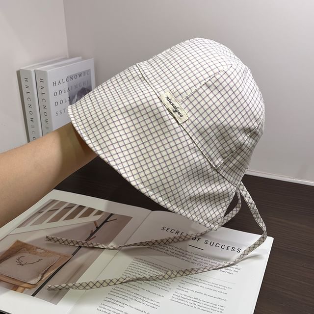 Plaid Cloche Hat