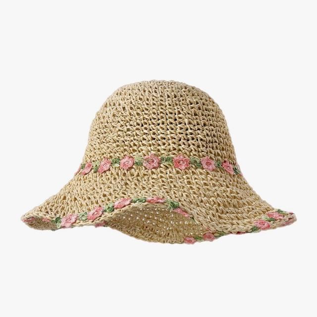 Straw Sun Floral Hat