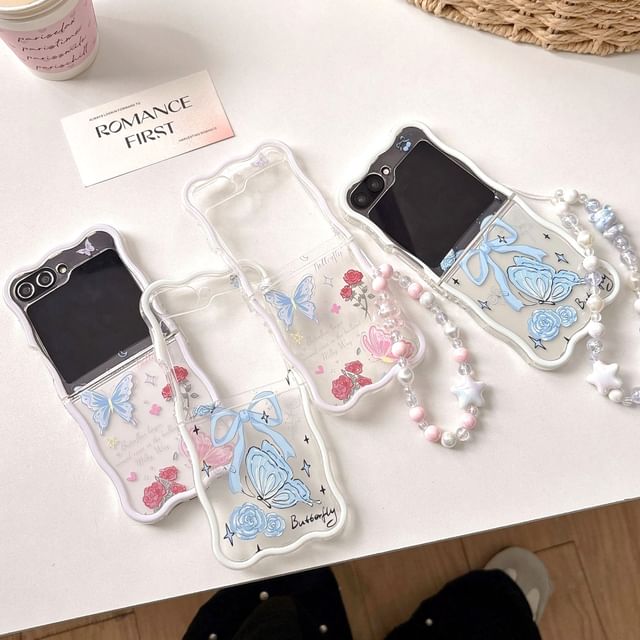 Strap Phone / Case Butterfly Set Rose