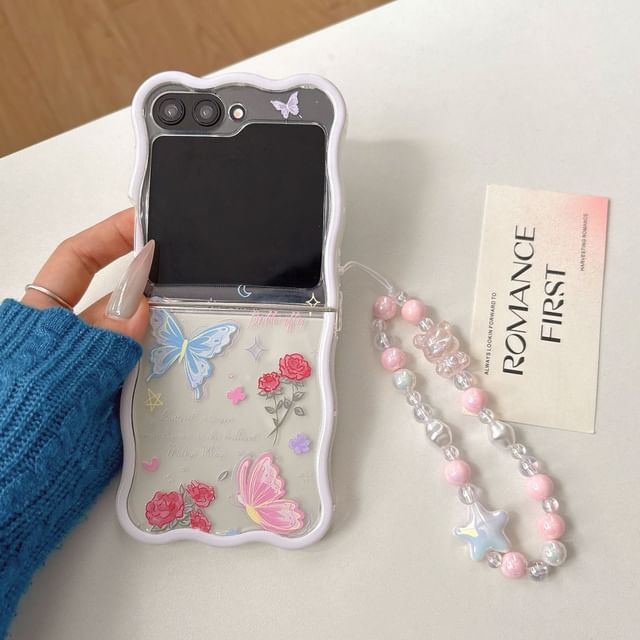 Strap Phone / Case Butterfly Set Rose