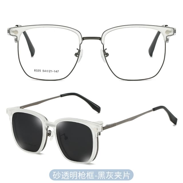Frame with Sunglasses On (Various Designs) Eyeglasses Half Clip Polarized