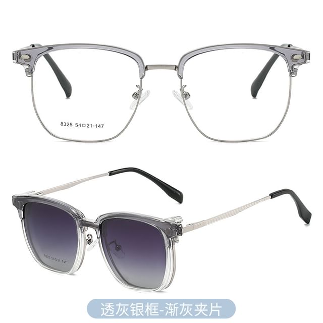 Frame with Sunglasses On (Various Designs) Eyeglasses Half Clip Polarized