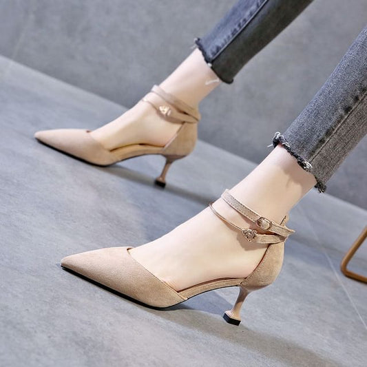 Ankle Heel Strap Pointed High (Various Designs) Sandals