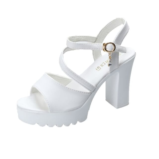 Chunky Platform Sandals Heel Strappy