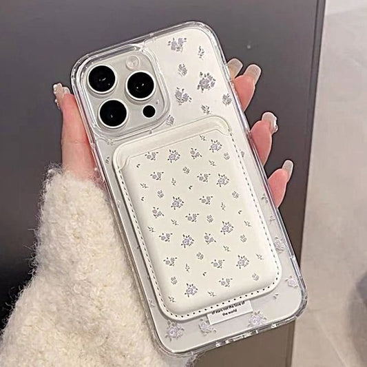 Floral / Phone (Compatible Set with Card Case Holder Magnetic MagSafe)