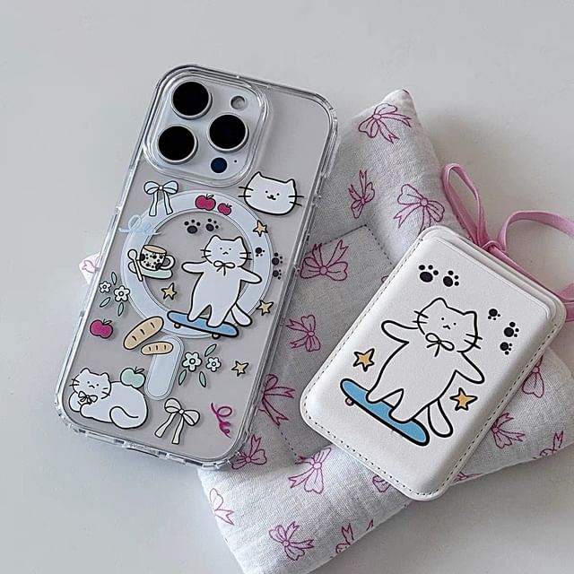 Compatible Card Set Print Magsafe Case / Cat iPhone