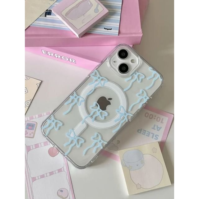 / Card iPhone Set Case Bow Print Compatible Magsafe