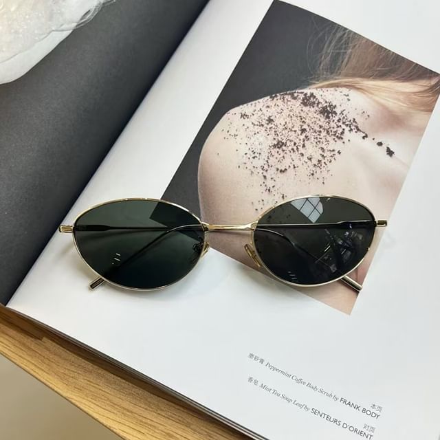 Oval Sunglasses Frame Metal