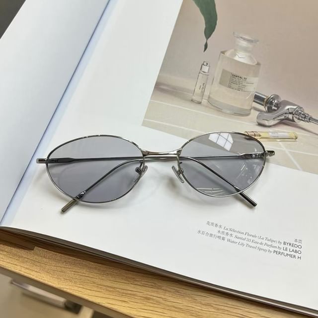Oval Sunglasses Frame Metal