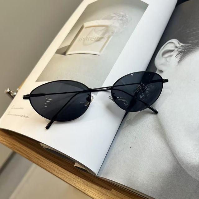 Oval Sunglasses Frame Metal