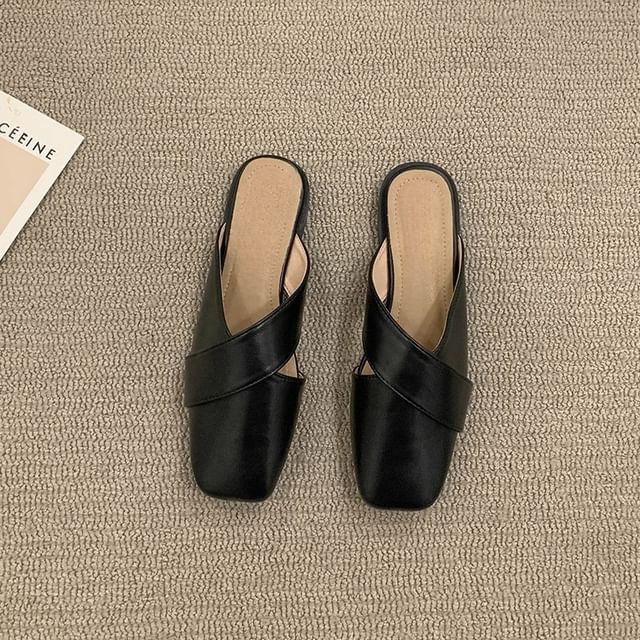 Criss Mules Cross Toe Square