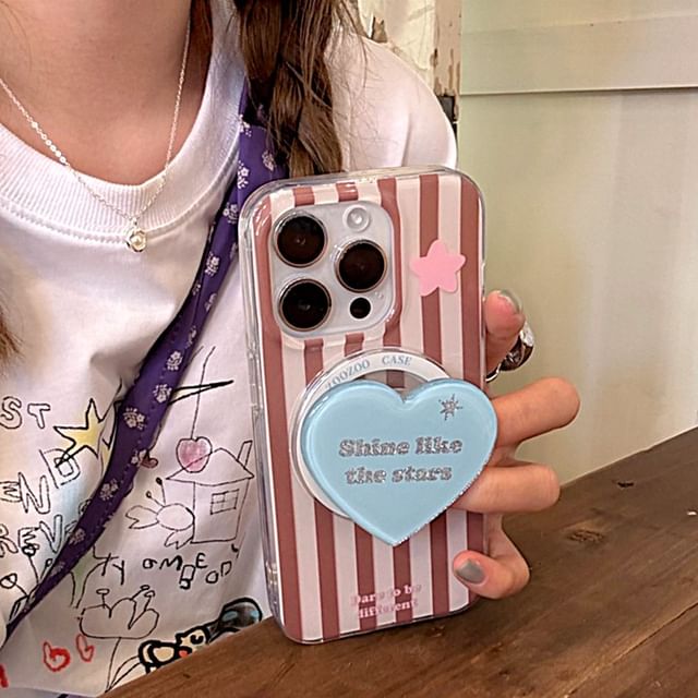 (Compatible Case Striped Magnetic Phone Star with MagSafe)