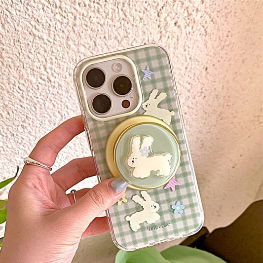 Rabbit Phone Case Plaid
