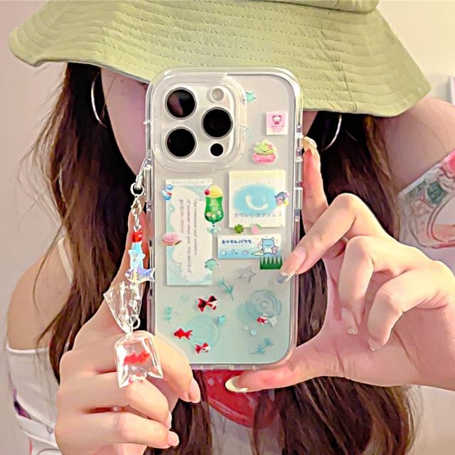 Case Set Charm / Goldfish Phone
