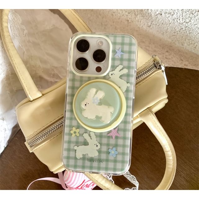 Rabbit Phone Case Plaid