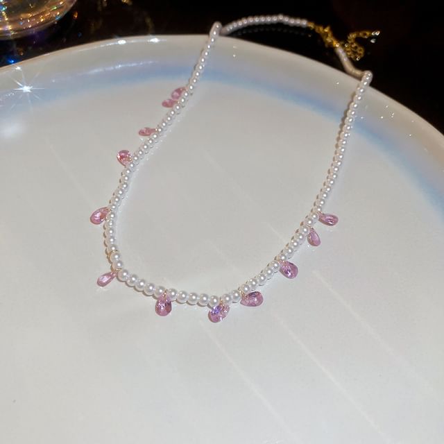 Stud / Earring Layered Pearl Necklace Butterfly Faux