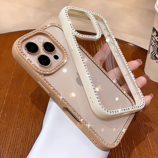 iPhone Transparent Case Rhinestone